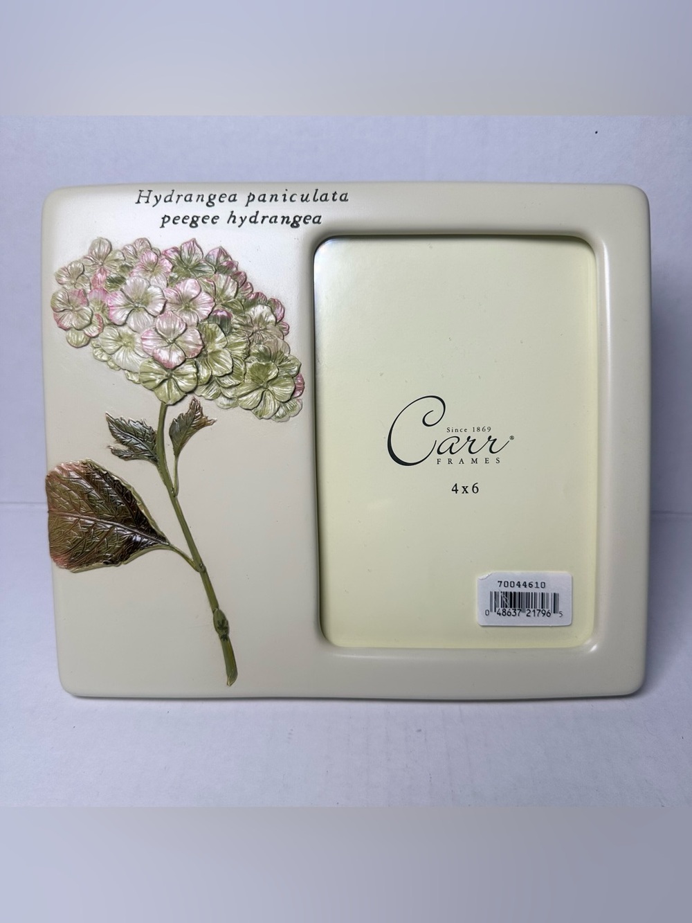 Vintage Carr Glazed Pink Floral Hydrangea Cottagecore PICTURE FRAME 4x6 NIB NOS